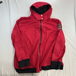 LRL Ralph Lauren Red & Black Hooded Track Athletic Jacket Womens Size 3XL